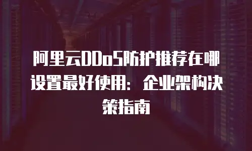 阿里云DDoS防护推荐在哪设置最好使用：企业架构决策指南