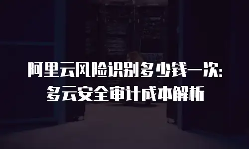 阿里云风险识别多少钱一次：多云安全审计成本解析