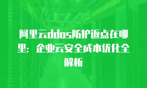 阿里云ddos防护返点在哪里：企业云安全成本优化全解析