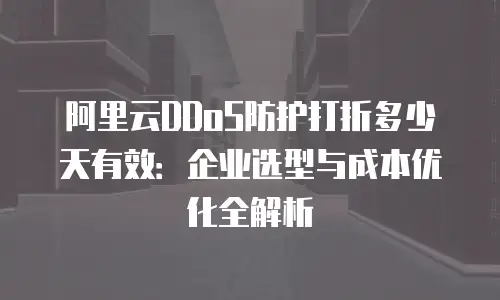 阿里云DDoS防护打折多少天有效：企业选型与成本优化全解析