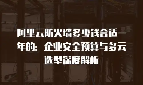 阿里云防火墙多少钱合适一年的：企业安全预算与多云选型深度解析