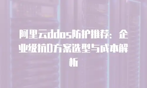 阿里云ddos防护推荐：企业级抗D方案选型与成本解析