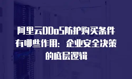 阿里云DDoS防护购买条件有哪些作用：企业安全决策的底层逻辑