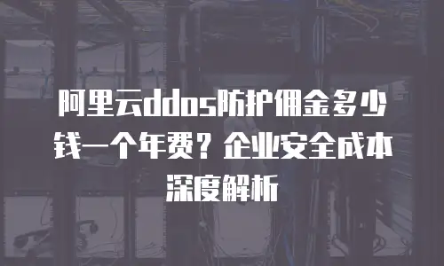 阿里云ddos防护佣金多少钱一个年费？企业安全成本深度解析