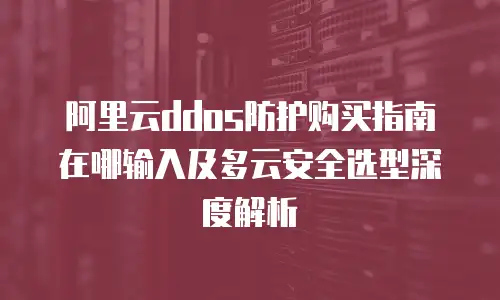 阿里云ddos防护购买指南在哪输入及多云安全选型深度解析
