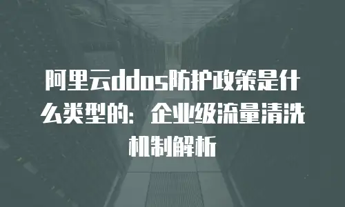 阿里云ddos防护政策是什么类型的：企业级流量清洗机制解析