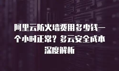 阿里云防火墙费用多少钱一个小时正常？多云安全成本深度解析