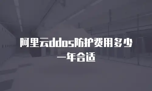 阿里云ddos防护费用多少一年合适