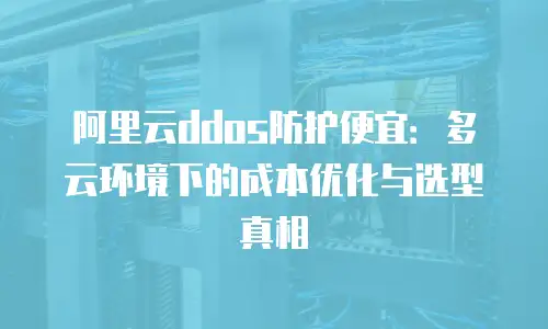 阿里云ddos防护便宜：多云环境下的成本优化与选型真相
