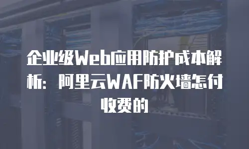 企业级Web应用防护成本解析：阿里云WAF防火墙怎付收费的