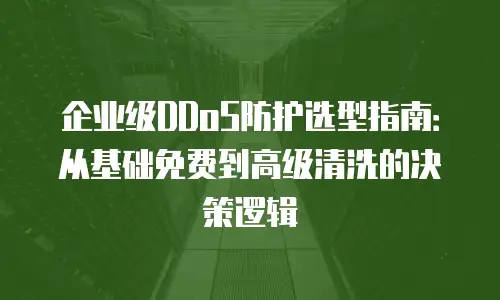 企业级DDoS防护选型指南：从基础免费到高级清洗的决策逻辑