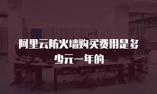 阿里云防火墙购买费用是多少元一年的