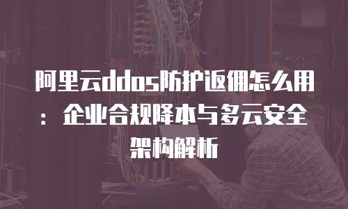 阿里云ddos防护返佣怎么用：企业合规降本与多云安全架构解析