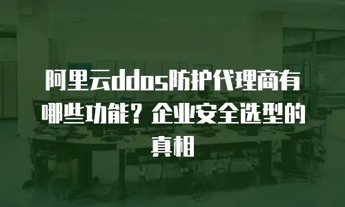 阿里云ddos防护代理商有哪些功能？企业安全选型的真相