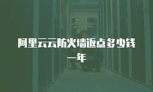 阿里云云防火墙返点多少钱一年