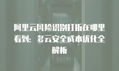 阿里云风险识别打折在哪里看到：多云安全成本优化全解析