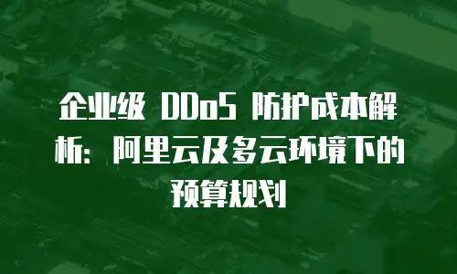 企业级 DDoS 防护成本解析：阿里云及多云环境下的预算规划