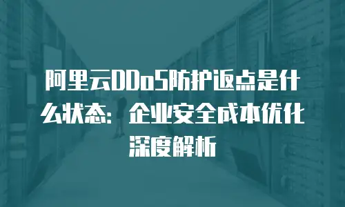 阿里云DDoS防护返点是什么状态：企业安全成本优化深度解析
