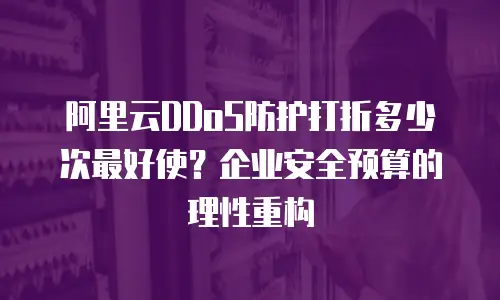 阿里云DDoS防护打折多少次最好使？企业安全预算的理性重构