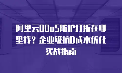阿里云DDoS防护打折在哪里找？企业级抗D成本优化实战指南