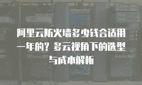 阿里云防火墙多少钱合适用一年的？多云视角下的选型与成本解析