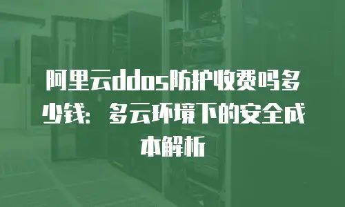 阿里云ddos防护收费吗多少钱：多云环境下的安全成本解析
