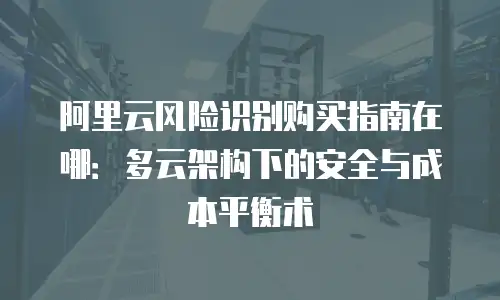 阿里云风险识别购买指南在哪：多云架构下的安全与成本平衡术