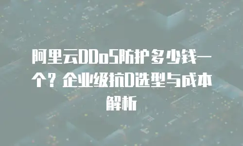 阿里云DDoS防护多少钱一个？企业级抗D选型与成本解析