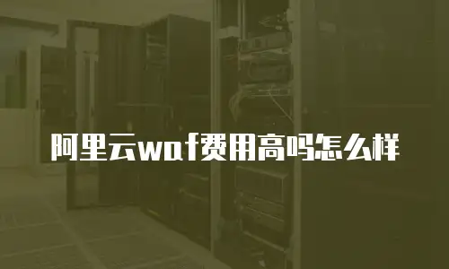 阿里云waf费用高吗怎么样