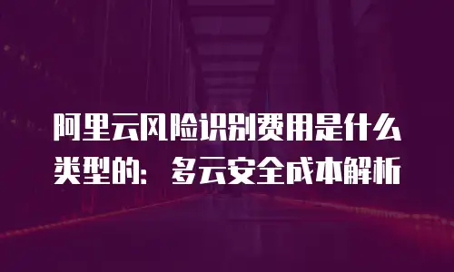 阿里云风险识别费用是什么类型的：多云安全成本解析