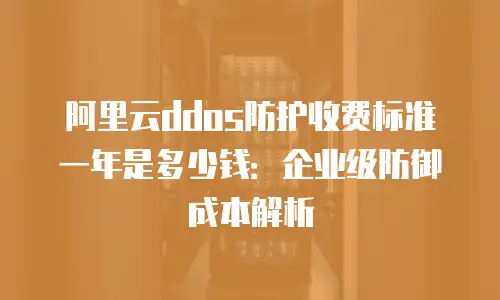 阿里云ddos防护收费标准一年是多少钱：企业级防御成本解析