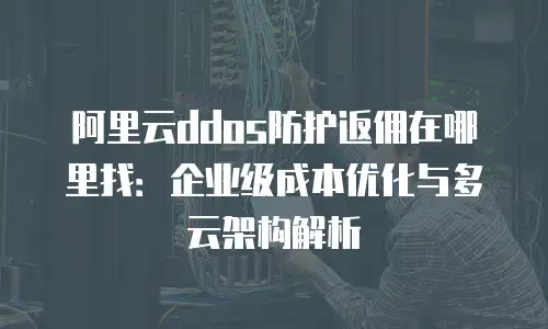 阿里云ddos防护返佣在哪里找：企业级成本优化与多云架构解析