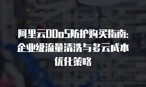 阿里云DDoS防护购买指南：企业级流量清洗与多云成本优化策略