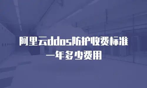 阿里云ddos防护收费标准一年多少费用