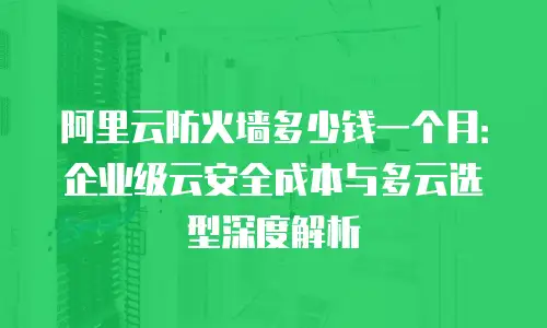 阿里云防火墙多少钱一个月：企业级云安全成本与多云选型深度解析