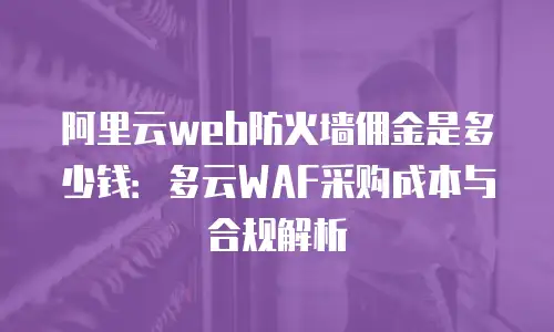 阿里云web防火墙佣金是多少钱：多云WAF采购成本与合规解析
