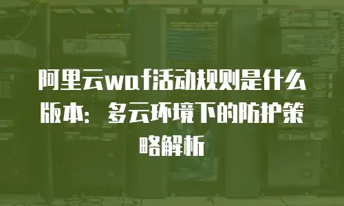 阿里云waf活动规则是什么版本：多云环境下的防护策略解析