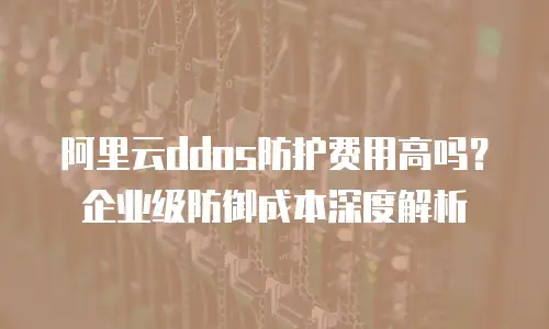 阿里云ddos防护费用高吗？企业级防御成本深度解析