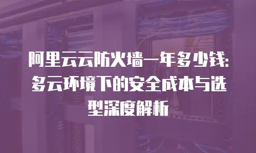 阿里云云防火墙一年多少钱：多云环境下的安全成本与选型深度解析