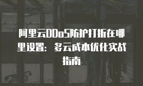 阿里云DDoS防护打折在哪里设置：多云成本优化实战指南