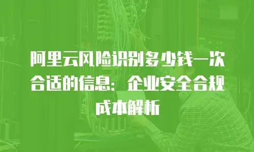 阿里云风险识别多少钱一次合适的信息：企业安全合规成本解析