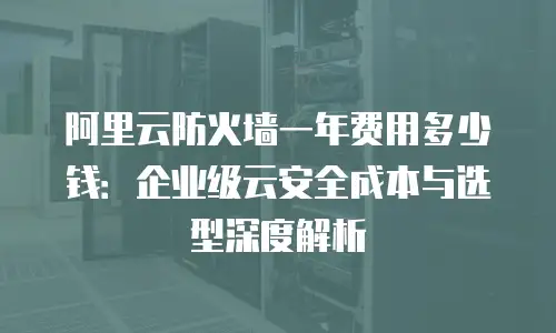 阿里云防火墙一年费用多少钱：企业级云安全成本与选型深度解析