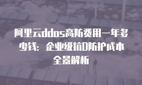 阿里云ddos高防费用一年多少钱：企业级抗D防护成本全景解析
