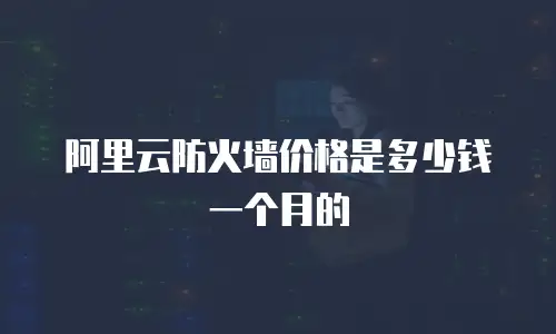 阿里云防火墙价格是多少钱一个月的