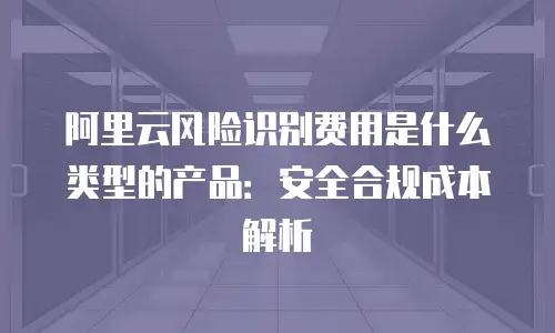 阿里云风险识别费用是什么类型的产品：安全合规成本解析