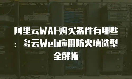 阿里云WAF购买条件有哪些：多云Web应用防火墙选型全解析