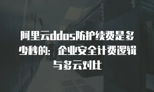 阿里云ddos防护续费是多少秒的：企业安全计费逻辑与多云对比