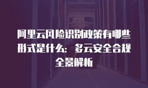 阿里云风险识别政策有哪些形式是什么：多云安全合规全景解析