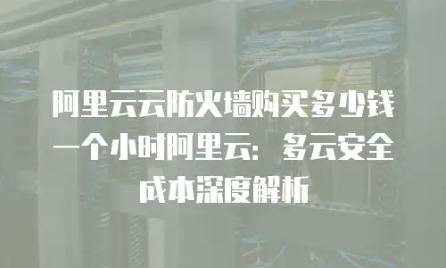 阿里云云防火墙购买多少钱一个小时阿里云：多云安全成本深度解析